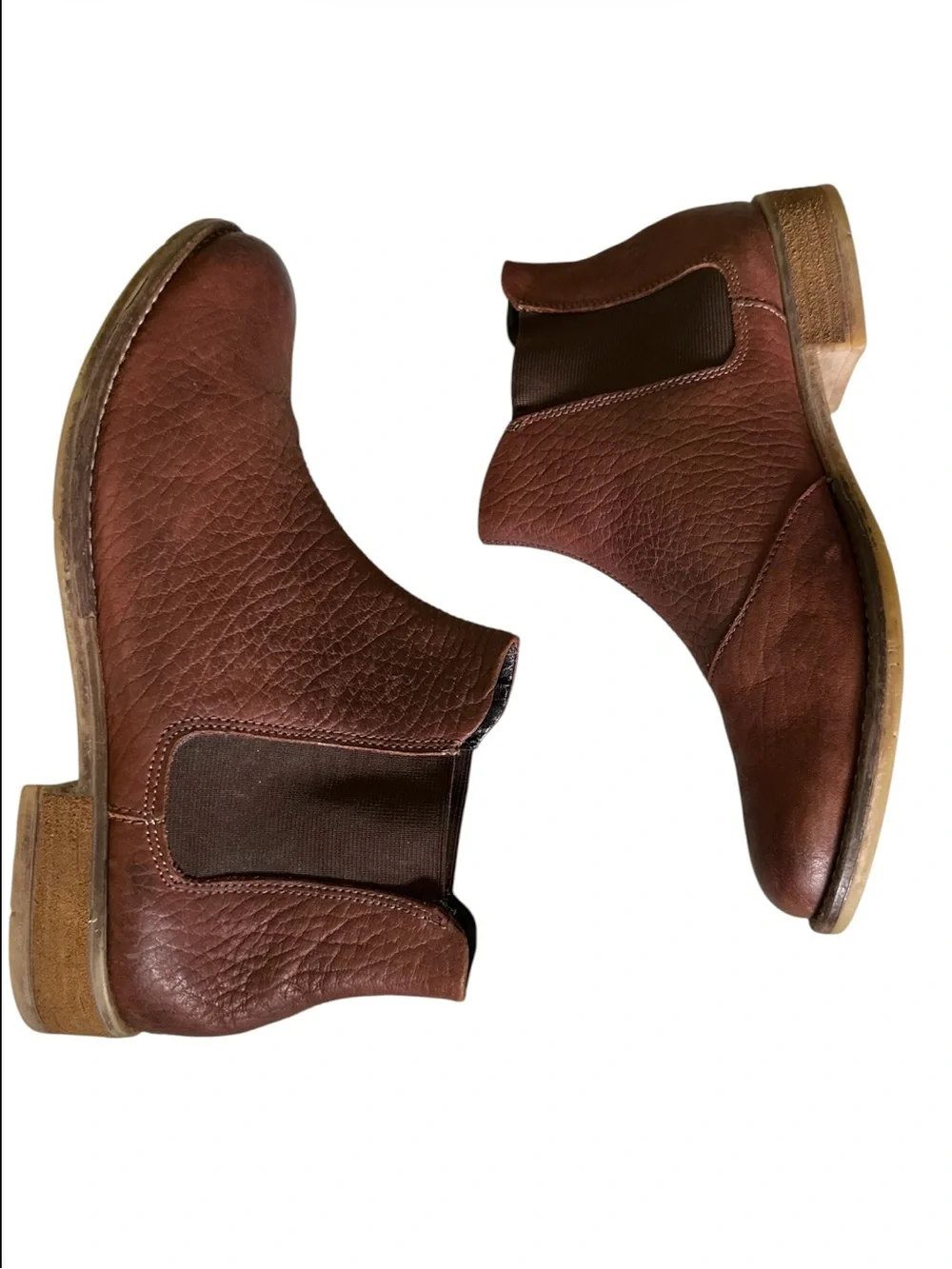 Josef Seibel Brown Pebbled Leather Chelsea Ankle Boots Comfort Booties EU 39